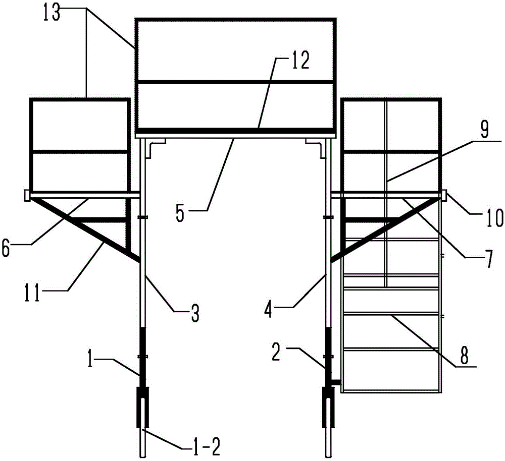 盾構隧道施工移動作業平臺的制作方法