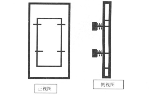 圖 1 無(wú)爆轟波時(shí)風(fēng)門狀態(tài)