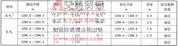油層及射孔段