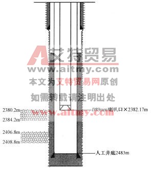 M105 -1井施工管柱結構示意圖