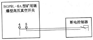 BGP9L-6A型礦用隔爆型高壓真空開關瓦斯電閉鎖接線原理圖